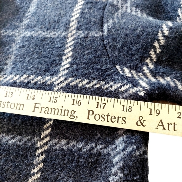 VTG Tally Ho 100% Wool Button Cardigan Sweater Blue Small Made in Hong Kong EUC - Picture 7 of 10